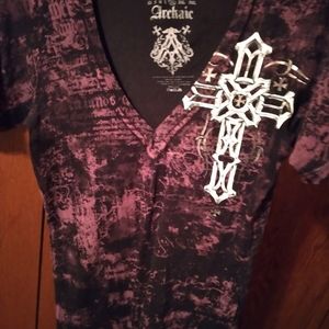Womens purple Affliction shirt